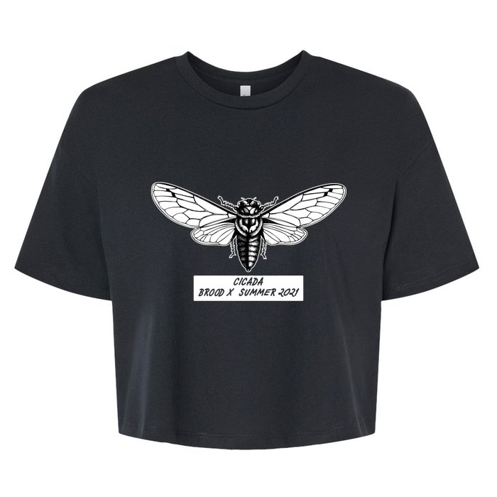 Cicada Brood X Summer 2021 Bella+Canvas Jersey Crop Tee