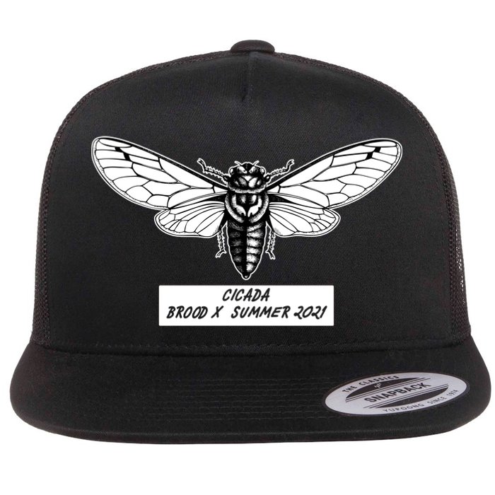 Cicada Brood X Summer 2021 Flat Bill Trucker Hat