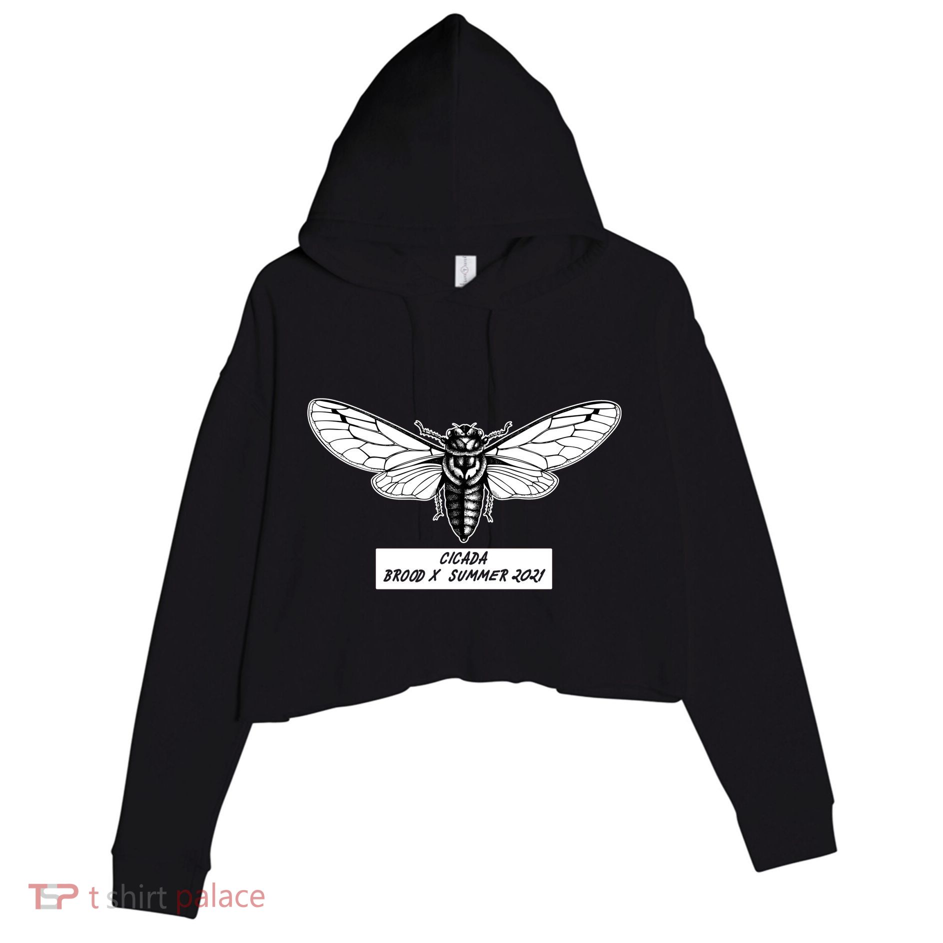 Cicada Brood X Summer 2021 Crop Fleece Hoodie