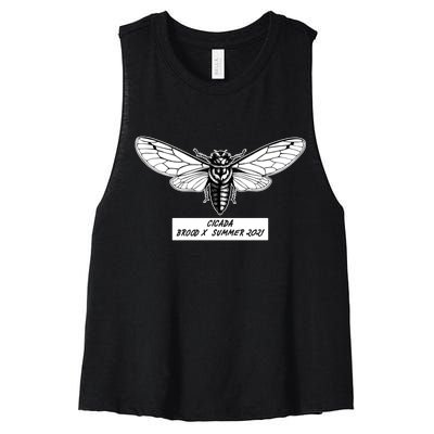 Cicada Brood X Summer 2021 Women's Racerback Cropped Tank