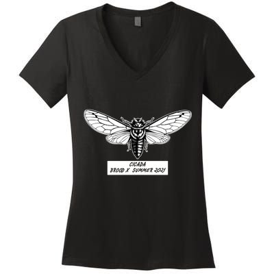 Cicada Brood X Summer 2021 Women's V-Neck T-Shirt