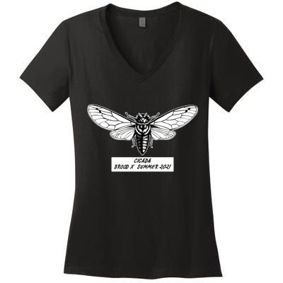 Cicada Brood X Summer 2021 Women's V-Neck T-Shirt