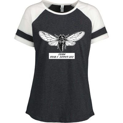 Cicada Brood X Summer 2021 Enza Ladies Jersey Colorblock Tee