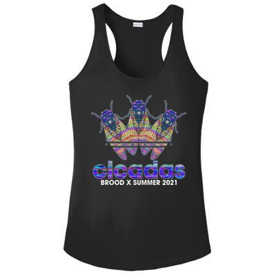 Cicadas Brood X Summer 2021 Sport Logo Ladies PosiCharge Competitor Racerback Tank