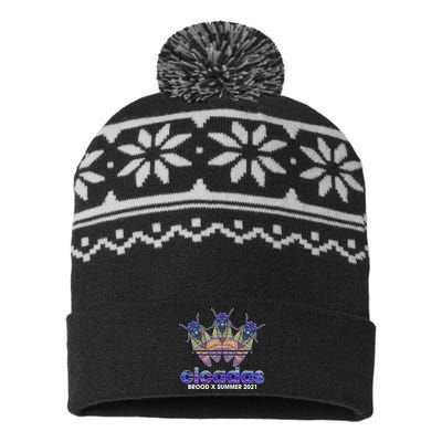 Cicadas Brood X Summer 2021 Sport Logo USA-Made Snowflake Beanie