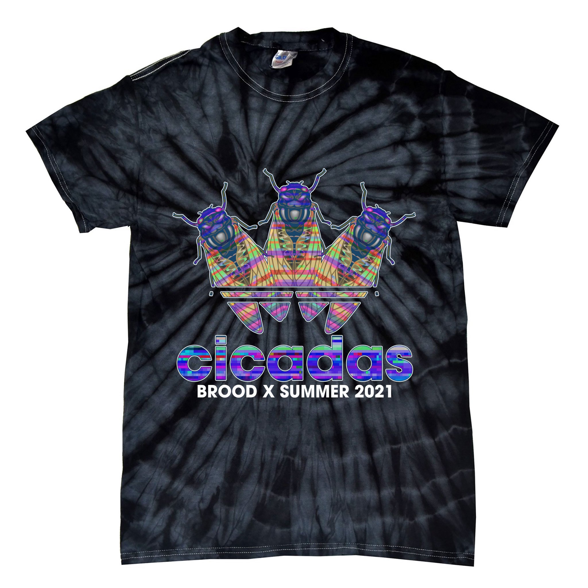 Cicadas Brood X Summer 2021 Sport Logo Tie-Dye T-Shirt