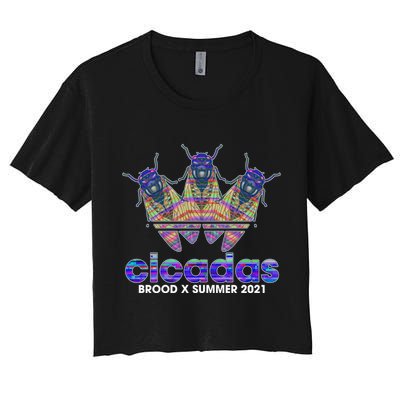 Cicadas Brood X Summer 2021 Sport Logo Crop Top