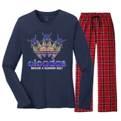 Cicadas Brood X Summer 2021 Sport Logo Women's Long Sleeve Flannel Pajama Set 