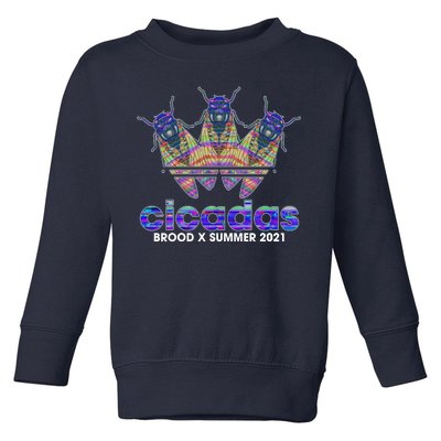 Cicadas Brood X Summer 2021 Sport Logo Toddler Sweatshirt