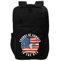 Cicadas Sounds Of Summer In The USA Flag Impact Tech Backpack