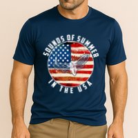 Cicadas Sounds Of Summer In The USA Flag Cooling Performance Crew T-Shirt
