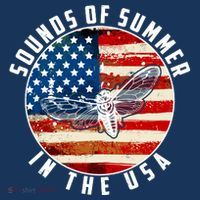 Cicadas Sounds Of Summer In The USA Flag Flat Bill Trucker Hat