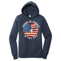 Cicadas Sounds Of Summer In The USA Flag Women's Pullover Hoodie