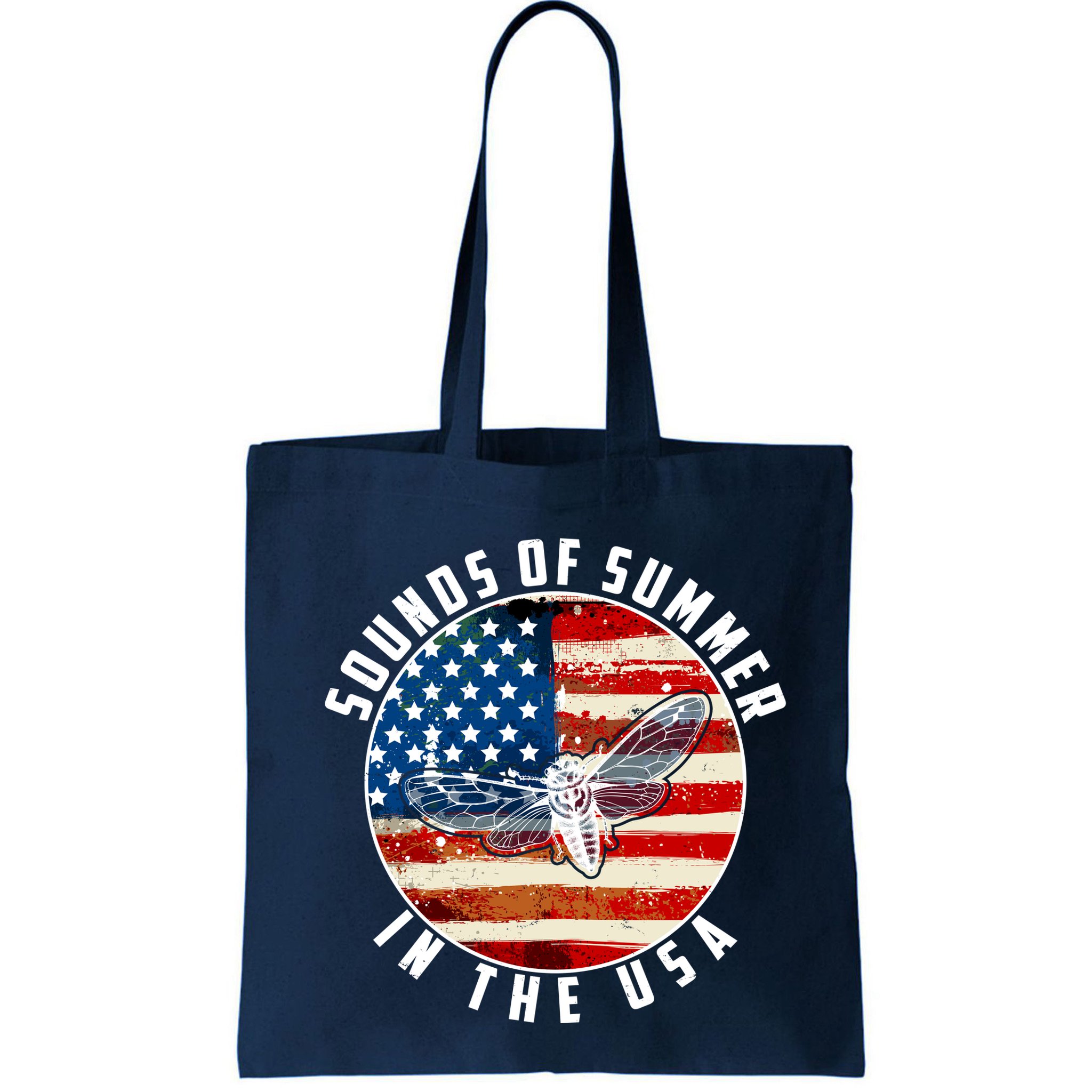 Cicadas Sounds Of Summer In The USA Flag Bag