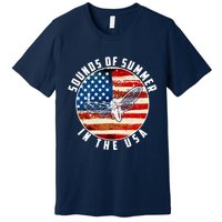 Cicadas Sounds Of Summer In The USA Flag Premium T-Shirt