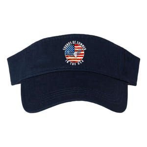 Cicadas Sounds Of Summer In The USA Flag Valucap Bio-Washed Visor