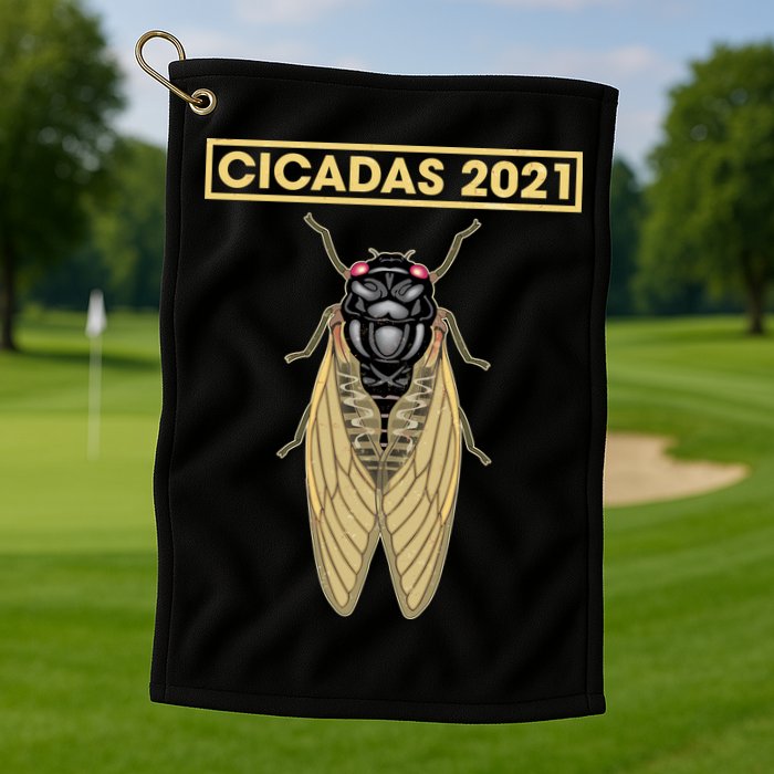 Cicadas Summer Brood X 2021 Golf Towel