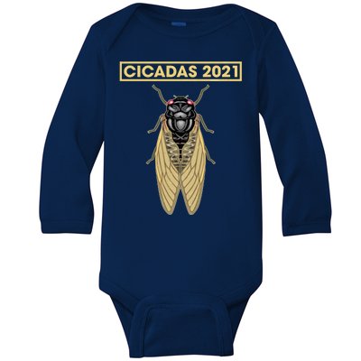 Cicadas Summer Brood X 2021 Baby Long Sleeve Bodysuit