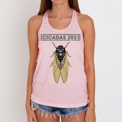 Cicadas Summer Brood X 2021 Women's Knotted Racerback Tank