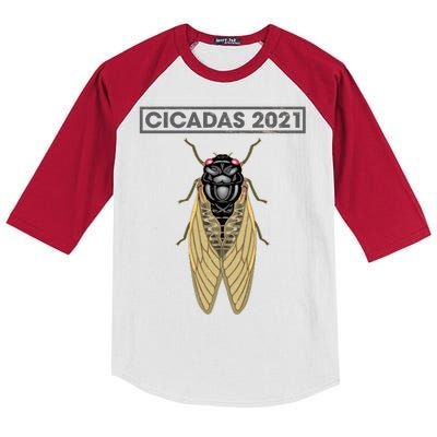 Cicadas Summer Brood X 2021 Kids Colorblock Raglan Jersey