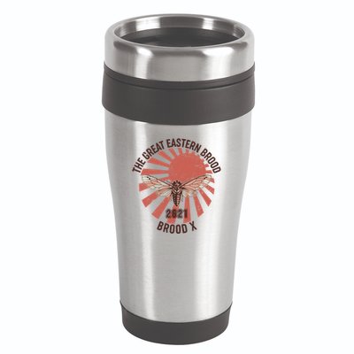 Cicadas The Great Eastern Brood X 2021 Vintage Japanese Sunburst 16oz Travel Tumbler