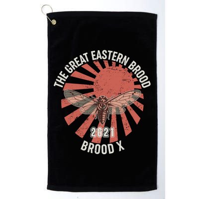 Cicadas The Great Eastern Brood X 2021 Vintage Japanese Sunburst Golf Towel