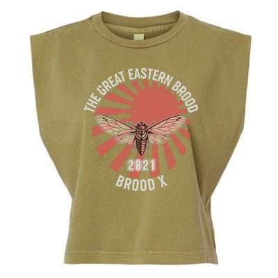 Cicadas The Great Eastern Brood X 2021 Vintage Japanese Sunburst Garment-Dyed Women's Muscle Tee