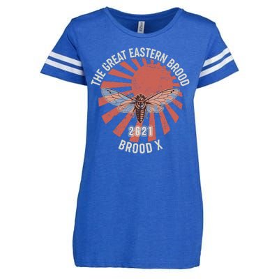 Cicadas The Great Eastern Brood X 2021 Vintage Japanese Sunburst Enza Ladies Jersey Football T-Shirt