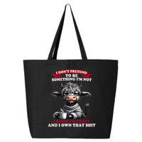 Cow I Don't Pretend To Be Something I'm Not I Know I'm Crazy  25L Jumbo Tote