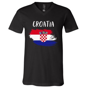 Croatia Indepedence Day Croatia Flag V-Neck T-Shirt