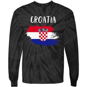 Croatia Indepedence Day Croatia Flag Tie-Dye Long Sleeve Shirt