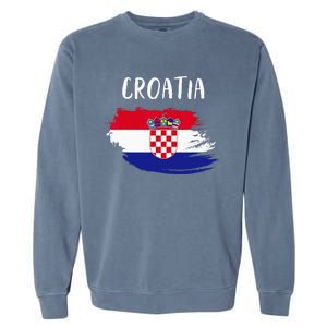 Croatia Indepedence Day Croatia Flag Garment-Dyed Sweatshirt