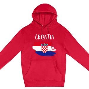 Croatia Indepedence Day Croatia Flag Premium Pullover Hoodie