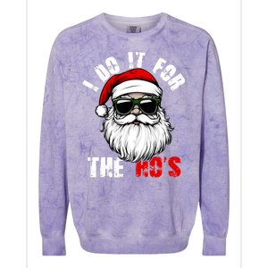 Christmas I Do It For The Hos Santa Claus Colorblast Crewneck Sweatshirt