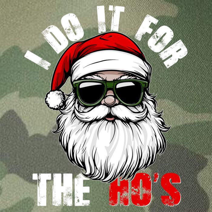Christmas I Do It For The Hos Santa Claus Legacy Tie Dye Trucker Hat