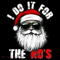 Christmas I Do It For The Hos Santa Claus Stripe Pom Pom Beanie