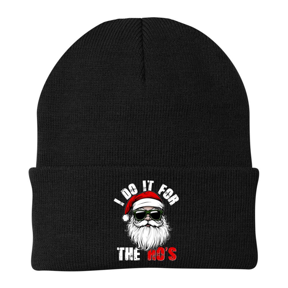 Christmas I Do It For The Hos Santa Claus Beanie