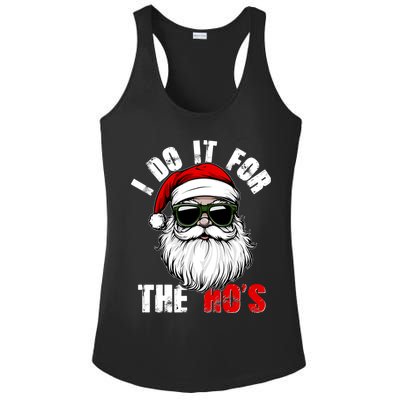 Christmas I Do It For The Hos Santa Claus Ladies PosiCharge Competitor Racerback Tank
