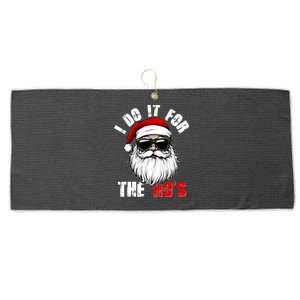 Christmas I Do It For The Hos Santa Claus Large Microfiber Waffle Golf Towel