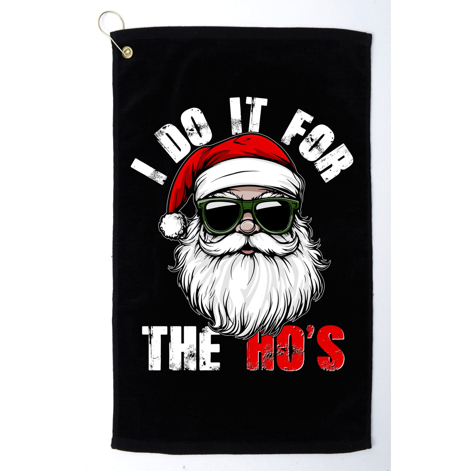 Christmas I Do It For The Hos Santa Claus Golf Towel