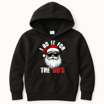 Christmas I Do It For The Hos Santa Claus Kids Hoodie
