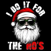 Christmas I Do It For The Hos Santa Claus Wool Snapback Cap