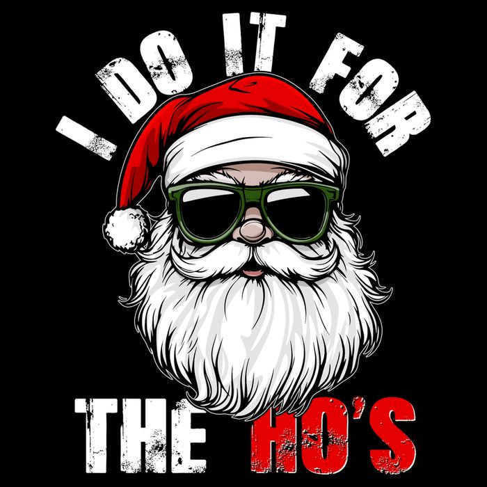 Christmas I Do It For The Hos Santa Claus Wool Snapback Cap