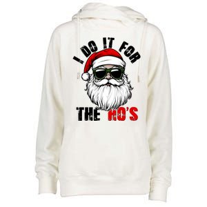 Christmas I Do It For The Hos Santa Claus Womens Funnel Neck Pullover Hood