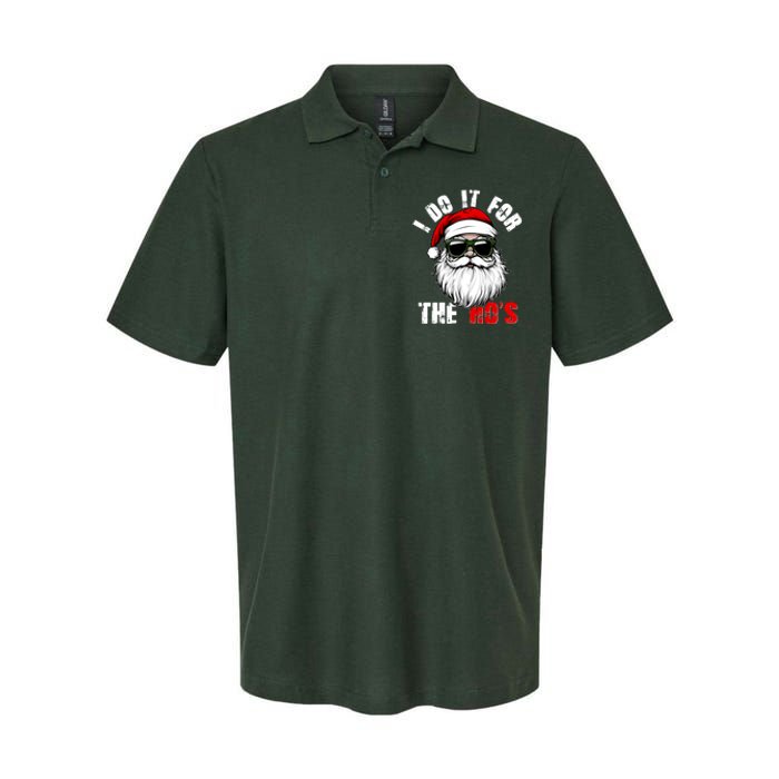 Christmas I Do It For The Hos Santa Claus Softstyle Adult Sport Polo