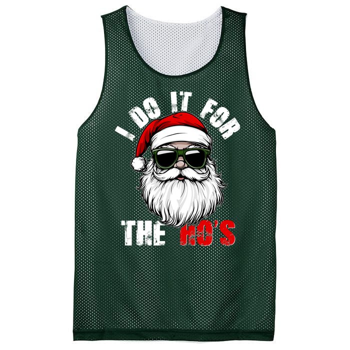 Christmas I Do It For The Hos Santa Claus Mesh Reversible Basketball Jersey Tank