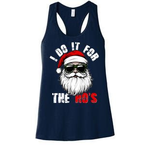 Christmas I Do It For The Hos Santa Claus Women's Racerback Tank