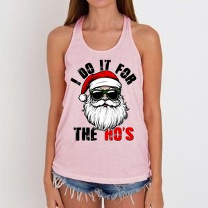 Christmas I Do It For The Hos Santa Claus Women's Knotted Racerback Tank