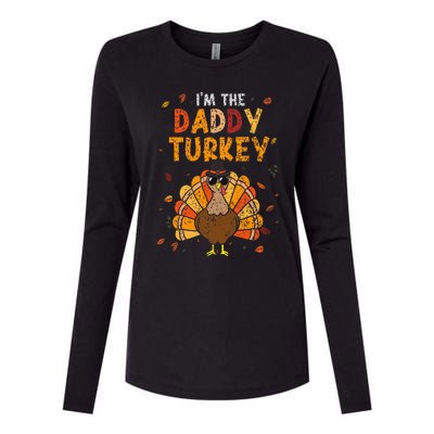 Cool I'm Daddy Turkey Thankful Papa Happy Thanksgiving Dad Womens Cotton Relaxed Long Sleeve T-Shirt