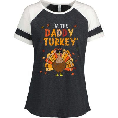 Cool I'm Daddy Turkey Thankful Papa Happy Thanksgiving Dad Enza Ladies Jersey Colorblock Tee